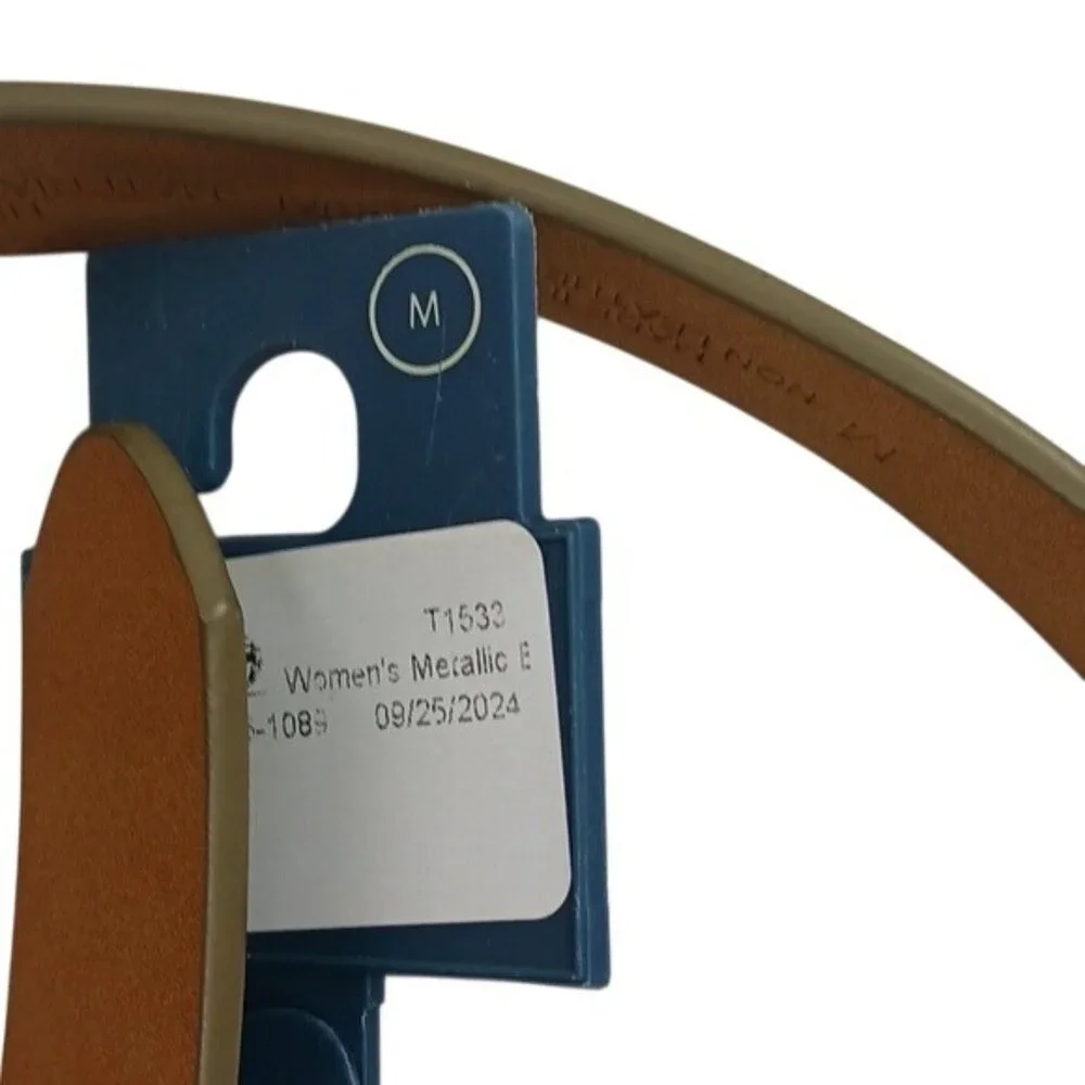 Universal Thread Belt Gold Faux Leather Metallic Womens Size Medium